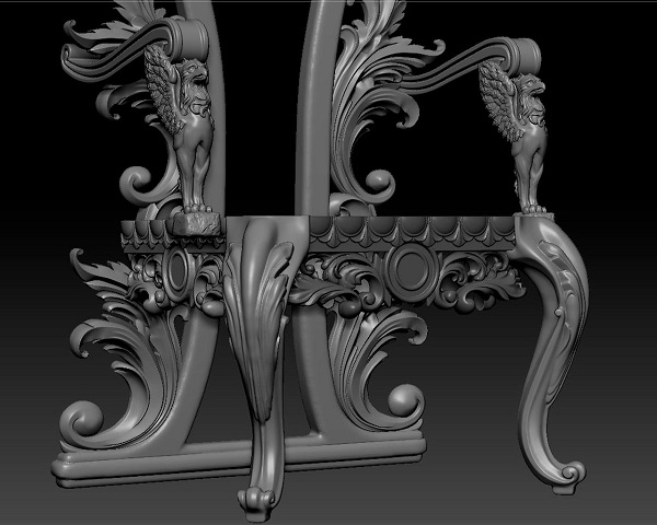 Фото 3D моделирования стула
