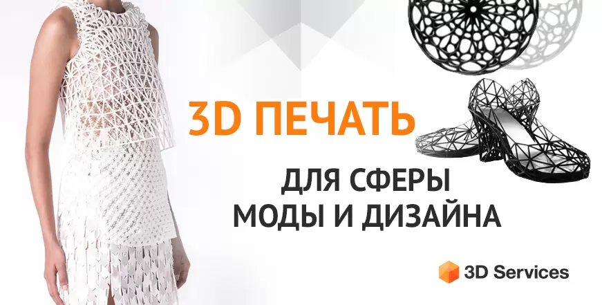 Баннер 3Д печать мода и дизайн