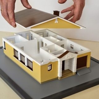 Фото 3D печати макета дома