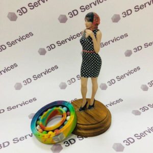 Фото 3D печати женщины из гипса