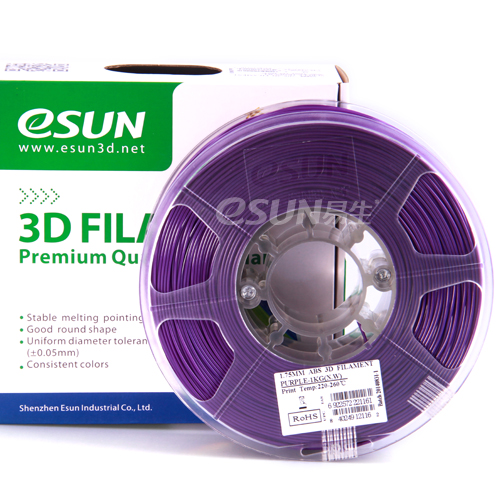 Фото нити для 3D принтера eSUN 3D FILAMENT ABS PURPLE 1.75 мм