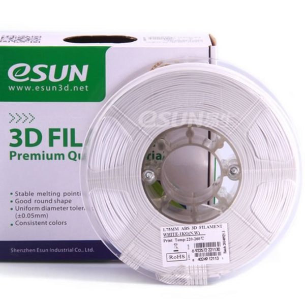 Фото нити для 3D принтера eSUN 3D FILAMENT ABS WHITE 1.75 мм