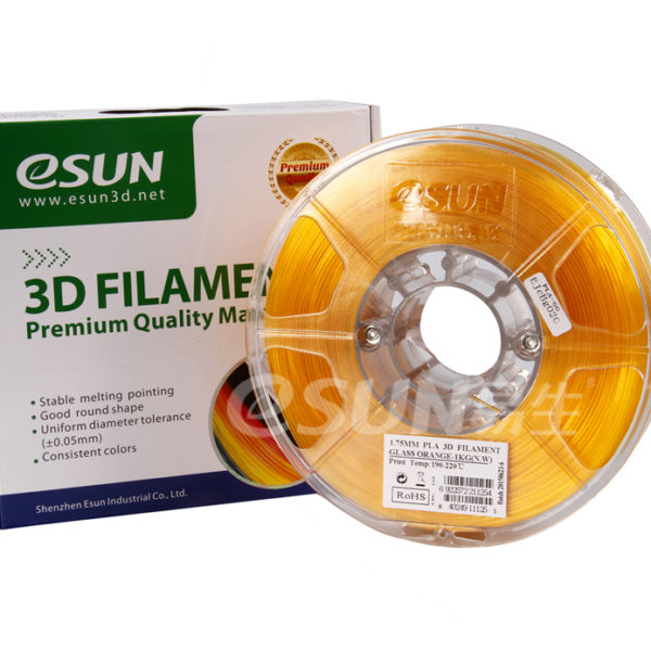 Фото нити для 3D принтера eSUN 3D FILAMENT PLA Glass Orange 1.75 мм 1