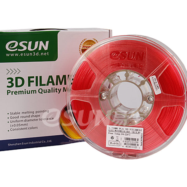 Фото нити для 3D принтера eSUN 3D FILAMENT PLA Glass Watermelon Red 1.75 мм 2