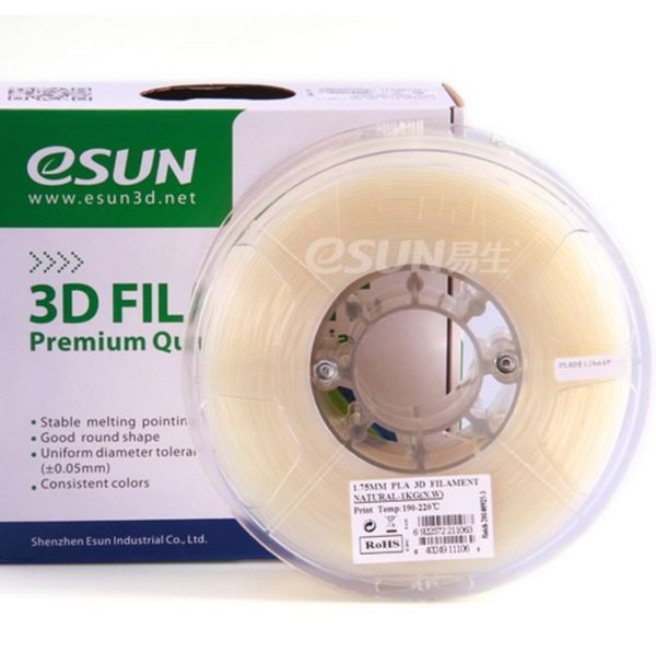 Фото нити для 3D принтера eSUN 3D FILAMENT PLA NATURAL 1.75 мм 1