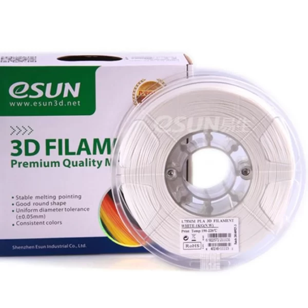 Фото нити для 3D принтера eSUN 3D FILAMENT PLA WHITE 1.75 мм 1