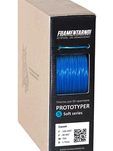 Фото нити для 3D принтера PROTOTYPER S-SOFT (СПЛОШНОЙ) 1.75 мм Синий