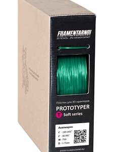 Фото нити для 3D принтера PROTOTYPER T-SOFT (ПРОЗРАЧНЫЙ) 1.75 мм Аквамари
