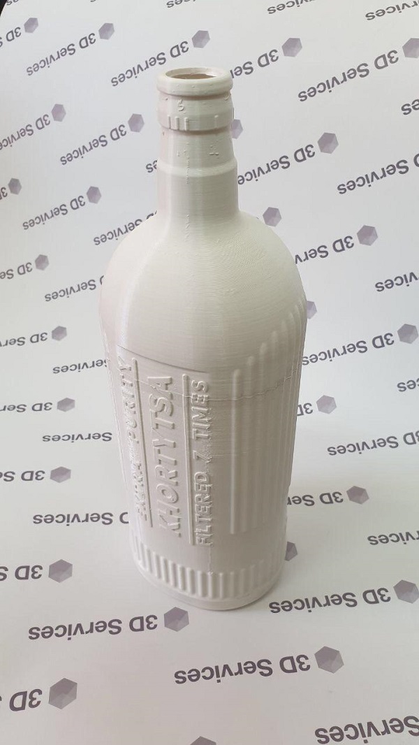 Фото печать макета бутылки 1 из пластика