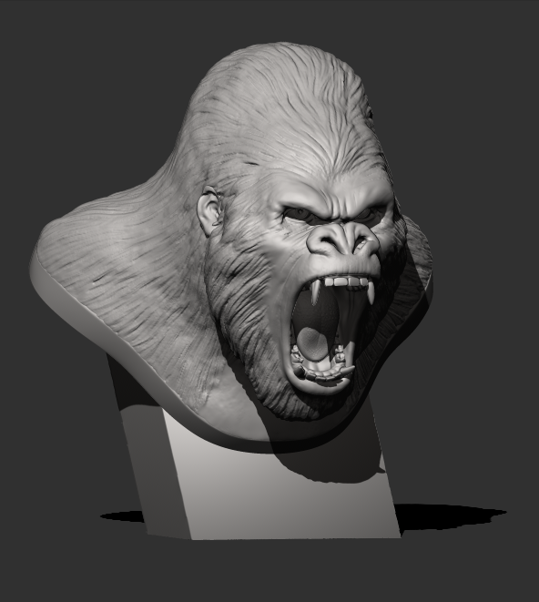 Фото 3D моделирование бюста гориллы