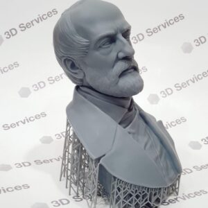 3D печать бюста из фотополимера Grey Resin 3