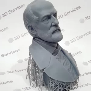 3D печать бюста из фотополимера Grey Resin 3