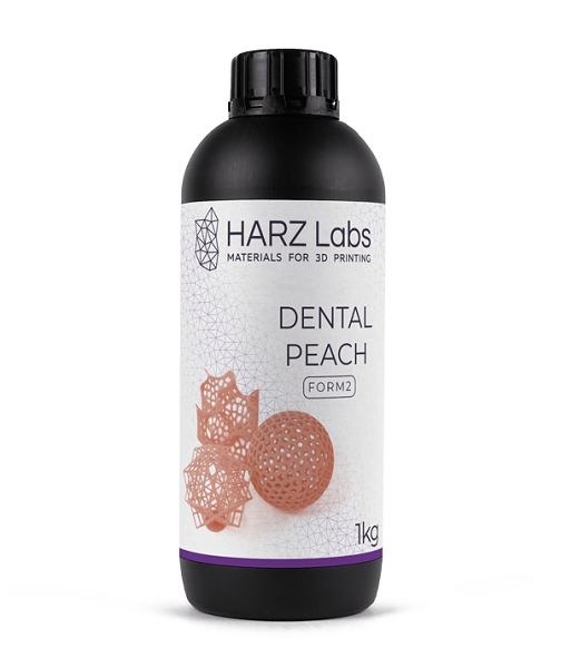Фото фотополимера HARZ Labs Dental Peach Form2 1 кг