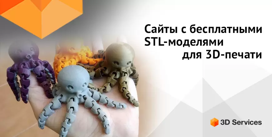 Баннер Бесплатные библиотеки 3D-моделей и STL-файлов