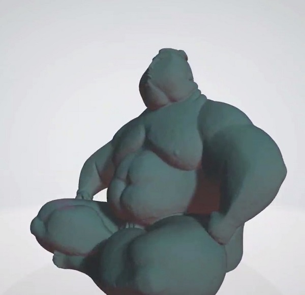 Фото 3D сканирование фигурки сумо 3