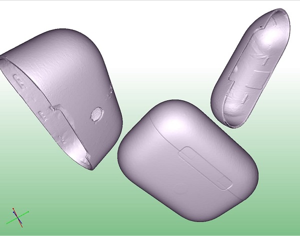 Фото 3D сканирование корпуса для наушников airpods 1
