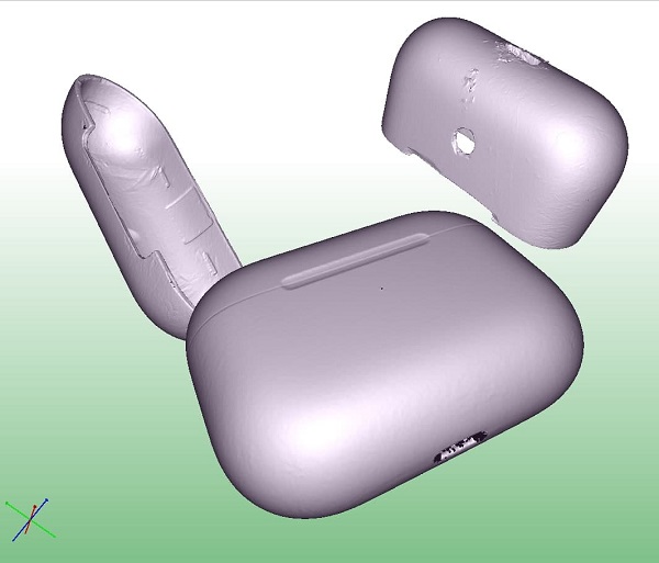 Фото 3D сканирование корпуса для наушников airpods 2