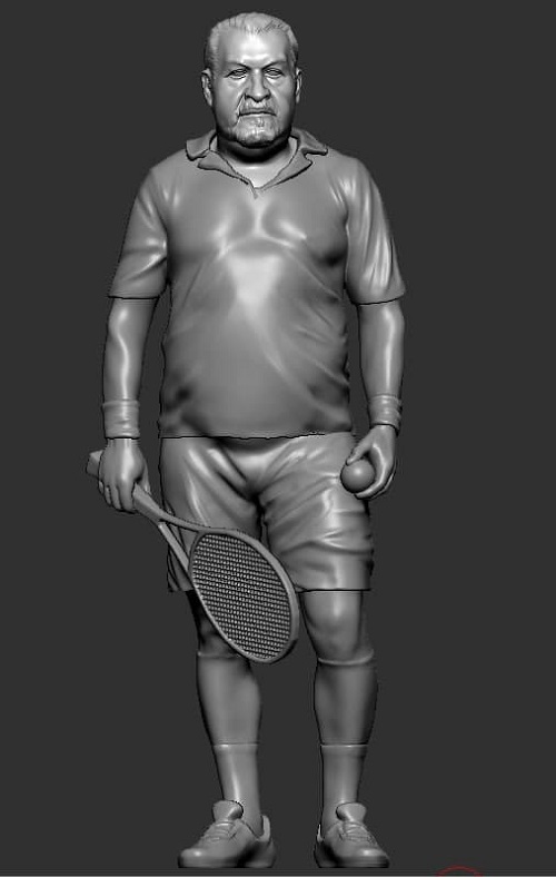 Фото 3D сканирование теннисиста сканером Artec 3d services 4