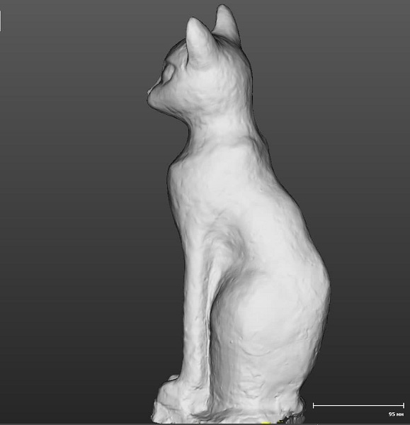 Фото 3D-сканирование статуэтки кошки 3