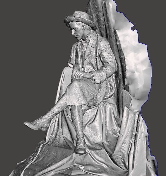 Фото 3D сканирование бронзового монумента 2