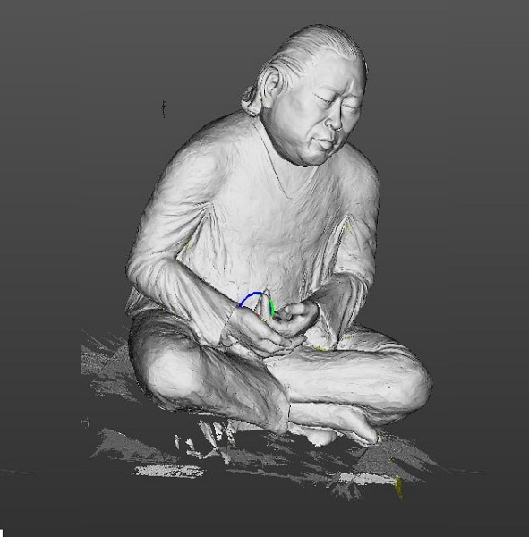 Фото 3D сканирование пластилиновой фигуры тибетского монаха 1