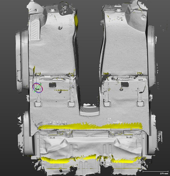 Фото 3D сканирование пола автомобиля 1