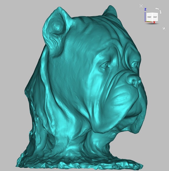 Фото 3D сканирование скульптуры собаки 1