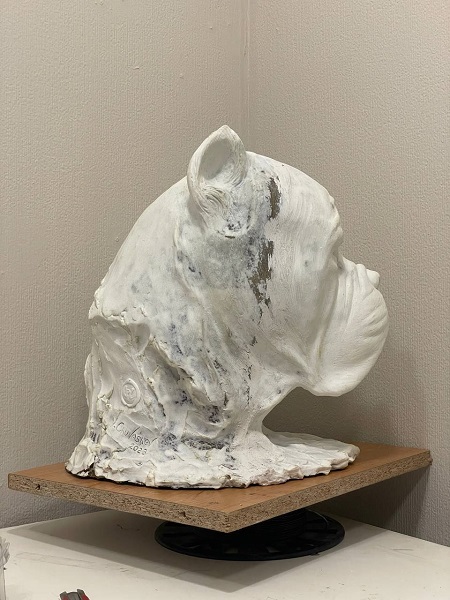 Фото 3D сканирование скульптуры собаки 2
